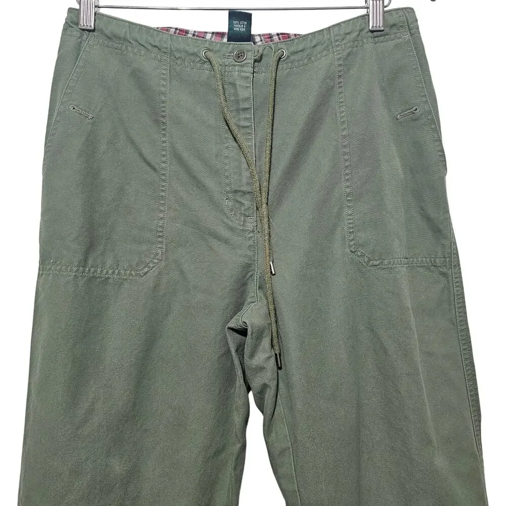 Ralph Lauren Utility Pant Tie String Cotton Olive green size M (see measurements - Picture 4 of 8